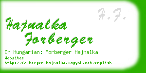 hajnalka forberger business card